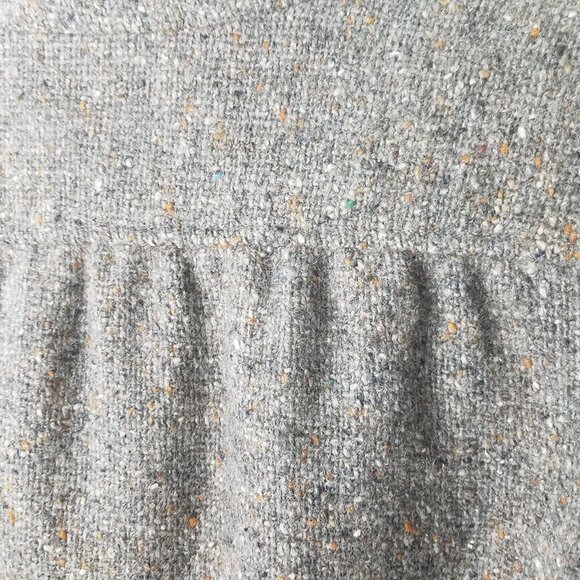 Vintage Larry Levine heather tweed bomber jacket button pockets women's 10-12 - Picture 14 of 16